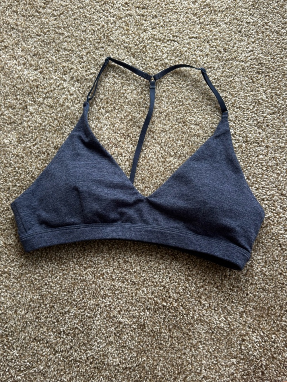 P'tula Charcoal Grey Wireless Triangle Bralette with Racerback